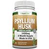 NutriONN Capsule di buccia di psyllium, 1450 mg per porzione, 240 capsule, integratore di fibre di psillio di alta qualità, ideali per digestione e regolarità, 100% fibra naturale solubile