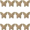 Gentile Ceramiche - Set 12 Farfalla in Ceramica con Calamita (5,5cm) Fatto a Mano, Made in Italy - Bomboniere, Segnaposto, Decorazioni (Crema)