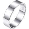Silvora Anello da Donna Uomo Unisex in Argento S925 3/5 mm Anello Fine Anello di Fidanzamento Alliance Coppie Incide Anello Piccolo Dito Indice Piccolo Regalo Matrimonio Minimalismo