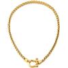 COOLSTEELANDBEYOND Acciaio Oro Colore di Coda Volpe Catena del Grano Collana da Uomo Donna Vite Ancoraggio Grillo Nautico Marinaio Chiusura