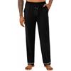 Crewhpo Pantaloni Pigiama Uomo Cotone Leggero Pantalone Pigiama Comodo Pantaloni da Casa con Tasche Pantalone Pigiami Lungo Casual Leggero