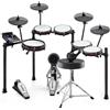 Alesis Nitro Max Batteria Elettronica a 10 pezzi con Pelli Mesh Silenziose, Rullante a Doppia Zona da 10, Bluetooth, 440+ Suoni Autentici, Drumeo, USB Midi, Pedale Grancassa, Sgabello e Cuffie