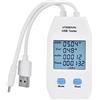 Walfront Tester del misuratore di potenza USB, multimetro digitale amperometro voltmetro UT658