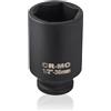 Kahaybeall Chiave Multidente a Bussola, Chiave Bussola 1/2″ SW 36 mm 12 Punti in Acciaio Cromo-Molibdeno per Avvitatori ad Impulso e Cricchetti, Bussola Profonda per Uso Professionale e Intensivo