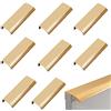 LEZED Maniglie da Cucina Curve per Mobili Lega di Alluminio Maniglia di Armadio da Cucina Mobili Cassetto Spazzolato Maniglia Invisibile Semplice Moderna Maniglie Nascoste 8 PCS (80mm,D'oro)