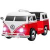 AIYAPLAY Macchina Elettrica per Bambini Volkswagen T1 89x49x41.5 cm Rosso