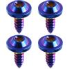 Briny River 4 viti in titanio M5 x 15 mm Torx a testa autofilettante per moto e biciclette, blu bruciato