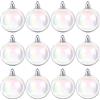 Jutom Ornamenti natalizi iridescenti, palline in plastica iridescenti, ornamenti trasparenti, piccoli ornamenti iridescenti per albero di Natale (12 pezzi, 5 cm)