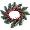BigBuy Christmas Ornamento natalizio Portacandele Rosso Verde Plastica 25 cm