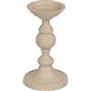 BigBuy Home Portacandele Alluminio Crema 15 x 15 x 25 cm