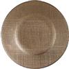 Vivalto Piatto pianura 3239121P-5 Oro Vetro 21x2x21 cm - Marca EAN: 4899888324126
