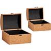 Gift Decor Set di bauli Mapamondo Marrone MDF Sughero (2 pz)