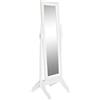 DKD Home Decor Specchio da terra Specchio del marchio, colore bianco, in legno MDF (50 x 50 x 157 centimetri)