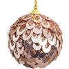BigBuy Christmas Palline di Natale Bronzo Plastica Polyfoam 10 x 10 x 10 cm (3 pezzi)