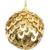 BigBuy Christmas Palline di Natale dorate in plastica Polyfoam 10 x 10 x 10 cm (3 pezzi)