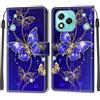 KENHONER Custodia per Honor 400 Lite 5G, Farfalla | Portafoglio Pelle PU, Magnetica, Resistente Agli Urti, Scomparto Carte Credito, Pieghevole, Flip Libro, Motivo