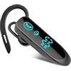 eppfun Auricolare Mono Bluetooth 5.3, Cuffia Mono Wireless con Cancellazione del Rumore Mic per Ufficio Lavoro Guida