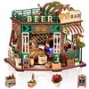 Cuteefun Casa delle Bambole in Miniatura con Luci LED, Kit Creativo Fai da Te, Oggetto Decorativo, per Adulti e Adolescenti, Idea Regalo per Natale e Compleanno (Birreria)
