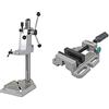 Wolfcraft 5027000 1 Colonna supporto & 3423000 Morsa per macchina, Argento, 85 mm