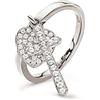 Folli Follie, anello da donna in argento Sterling 3R17S060C, taglia 14, Metallo, Nessuna pietra preziosa