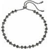 Folli Follie, bracciale unisex in argento Sterling, 25 cm, colore: nero, rif. 3B18S040KK