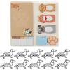 HDGSAFD Blocco Note Per Cuccioli Da 1 Pezzo E Graffette Per Cuccioli Da 10 Pezzi, Simpatico Blocco Note Con Cartoni Animati, Graffette Creative, Materiale Didattico E Per Ufficio