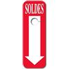 Affichesstore 30571-6 Separatori Soldes L10 H31 cm, foro Ø 4 cm, etichette in cartone 350 g. - Fronte retro Identici - Qualità di stampa