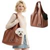 ALLSOPETS Borsa Porta Cane, Trasportino per Cani, Marrone Caramello | Borsa Cane Traspirante e Comoda con Tracolla, Gancio per Guinzaglio, Trasportino Portatile per Cani Piccoli e Gatti