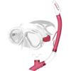 Speedo Leisure - Occhiali da Nuoto per Adulti, con Lenti Doppie, Unisex, per Bambini, Colore: Chiaro/Rosso, Taglia Unica