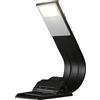 Tiardey Luce di lettura, luce di lettura da comodino a 3 livelli di luminosità, luce di lettura notturna con luce a clip, ricaricabile tramite USB, adatta per leggere a letto (nero)
