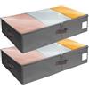 SYEXDZON Contenitori Sottoletto, Pannelli laterali in PP, 80*40*15cm,Grigio