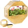 Gadgy Lampada solare da parete con vaso da fiori - Fioriera illuminata per balcone e terrazza - Illuminazione giardino resistente