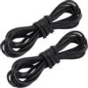 GORGECRAFT 4 m di Cordino in Pelle di Vacchetta 3mm Nero Naturale in Pelle Pieno Fiore Piatta per Allacciatura di Gioielli Intreccio di Corda per Braccialetti Collane Borse Foderi Fai da Te.