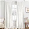 MIULEE Set di 2 tende in velluto con nastro arricciato, 140 x 245 cm, spessore e pesante, per soggiorno, camera da letto, camera da letto, oscuranti, in velluto bianco