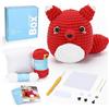 CrochetBox CROCHET BOX Kit all'uncinetto per principianti, kit all'uncinetto Red Fox, tutto ciò di cui hai bisogno, tutorial video passo dopo passo, regalo a sorpresa per adulti e ragazzi.