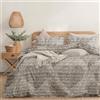 Dreamzie Copripiumino da 3 Pezzi - Copripiumino Matrimoniale 200x200cm, Federe 65x65cm (x2) - Motivo Testo Cuore