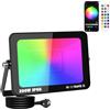 SKYWORLD Faretto LED RGB Esterno, 200W 20000LM Faretti Led Multicolore RGBW
