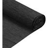 QUARKZMAN Rotolo di Carta Crespa 210cm Lunghezza 50cm Larghezza per Cerimonia Nozze Varie Grandi Feste Decorazione, Nero