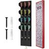 CyeeLife Portadardi in Legno per 12 Freccette, Supporto per Darti da Parete, Astuccio per Conservare Darti in Acciaio e Softdart, Accessori per Darti