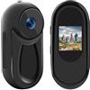 SHMIZZ Mini Action Cam 1080P, Telecamera Sportiva Fotocamere Corporali e Scheda di Memoria 32GB, Mini Vlog Pocket Body Cam Fotocamera Sport,120° Grand Angle con Registrazione Audio e Video