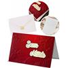 Joli Coon Biglietto di natale 3D - Biglietto di natale premium con busta FinePaper e adesivo sigillo - Biglietti natale per partner, famiglia & amici - 17 x 11,5 cm