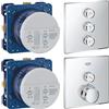 GROHE SET MISCELATORI DOCCIA GROHE GROHTHERM SMARTCONTROL TERMOSTATICI A 4 VIE CROMATO
