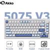 AKKO Tastiera Akko 5075 V3 75% ANSI-US con volume Tastiera meccanica da gioco wireless RGB USB Type-C cablata/2.4g e BT5.0 sostituibile a caldo
