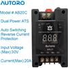 NONE Autoro AB20C Commutatore di trasferimento automatico a doppia alimentazione ATS Max In 30 V, uscita 20 A/canale con display digitale per sistemi di alimentazione di backup