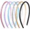 WY LIGHTING LEVEL 6 fasce per capelli con paillettes rivestite con graziosi glitter per ragazze, alla moda, da donna, per feste e attività (lilla/nero/rosa/oro/blu/argento)