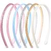 WY LIGHTING LEVEL 6 fasce elastiche lucide, antiscivolo, scintillanti, per capelli, comode, con paillettes, accessori per capelli per sport, adolescenti, ragazze, donne, decorazione per costumi per feste