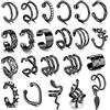 JeweBella 22Pcs Ear Cuffs Orecchini Donna Regolabile Orecchini Senza Buco Donna Orecchini Finti Donna Orecchini Clip Cartilagine Non Piercing Orecchio Earcuffs Donna Oro/Argento/Oro Rosa/Nero