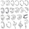 JeweBella 22Pcs Ear Cuffs Orecchini Donna Regolabile Senza Buco Finti Clip Cartilagine Non Piercing Earcuffs Oro/Argento/Oro Rosa/Nero