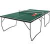 SPORTNOW Tavolo da Ping Pong Pieghevole con Ruote, Rete, Racchette, Palline