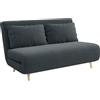 HOMCOM Divano letto, con schienale regolabile in 3 posizioni, tessuto a coste, fino a 120 kg, 141 x 90 x 81 cm, Grigio scuro | Aosom Italy